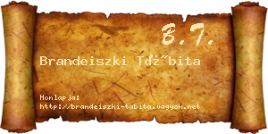 Brandeiszki Tábita névjegykártya